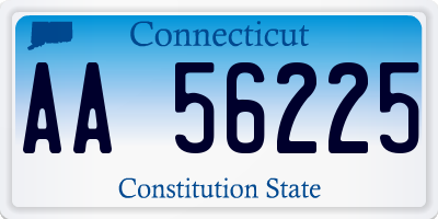 CT license plate AA56225