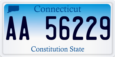 CT license plate AA56229