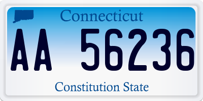 CT license plate AA56236