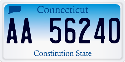 CT license plate AA56240