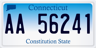 CT license plate AA56241