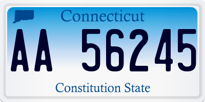 CT license plate AA56245