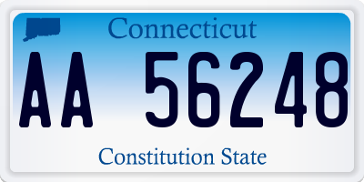 CT license plate AA56248