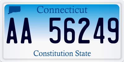 CT license plate AA56249