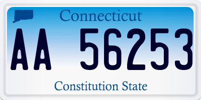 CT license plate AA56253