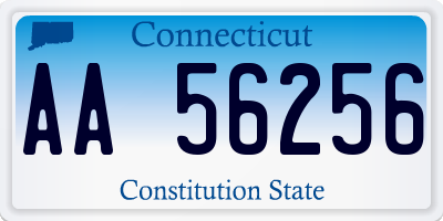 CT license plate AA56256