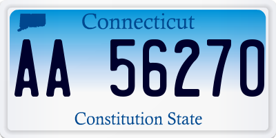 CT license plate AA56270