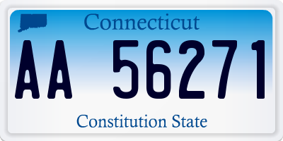 CT license plate AA56271