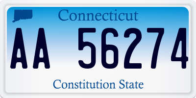 CT license plate AA56274