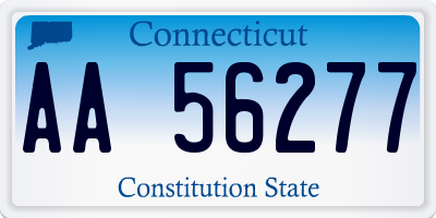 CT license plate AA56277