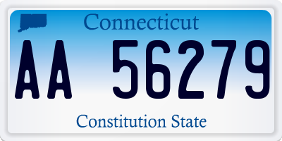 CT license plate AA56279