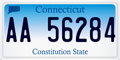 CT license plate AA56284