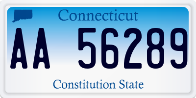 CT license plate AA56289