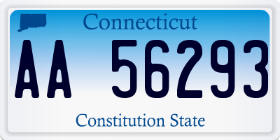 CT license plate AA56293