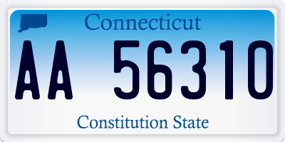 CT license plate AA56310