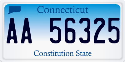 CT license plate AA56325