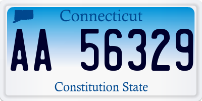 CT license plate AA56329