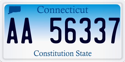 CT license plate AA56337