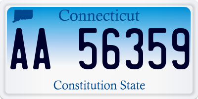 CT license plate AA56359