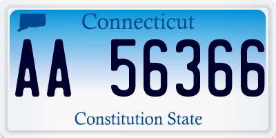 CT license plate AA56366