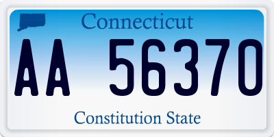 CT license plate AA56370