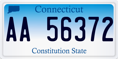 CT license plate AA56372