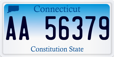 CT license plate AA56379