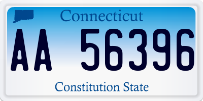 CT license plate AA56396