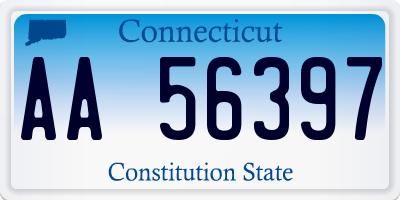 CT license plate AA56397