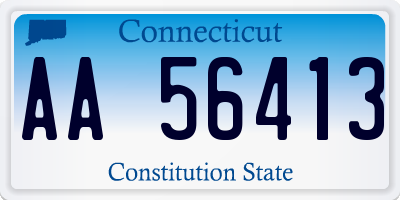 CT license plate AA56413