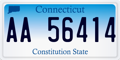 CT license plate AA56414