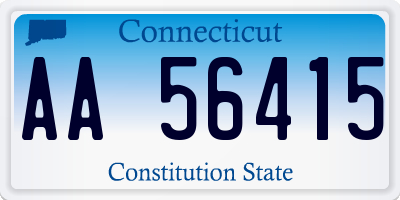 CT license plate AA56415