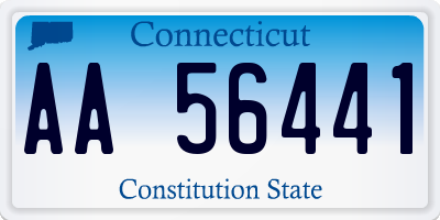 CT license plate AA56441