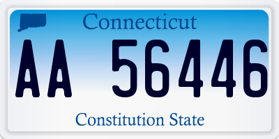 CT license plate AA56446