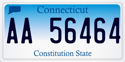 CT license plate AA56464