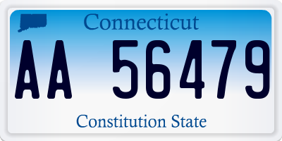 CT license plate AA56479
