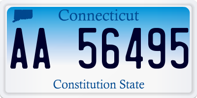 CT license plate AA56495