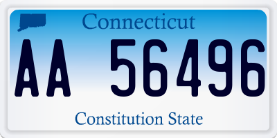 CT license plate AA56496