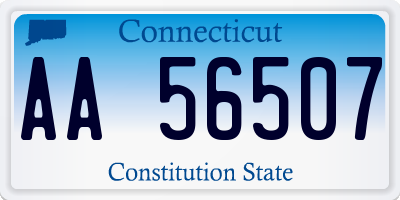 CT license plate AA56507