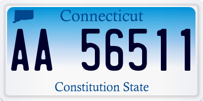 CT license plate AA56511