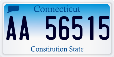 CT license plate AA56515