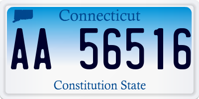 CT license plate AA56516