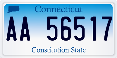 CT license plate AA56517