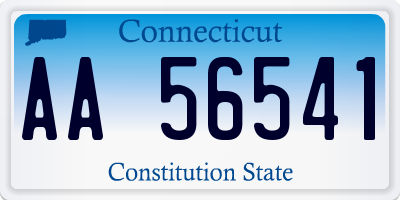 CT license plate AA56541