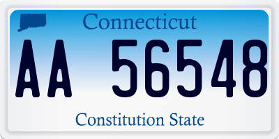 CT license plate AA56548