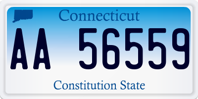 CT license plate AA56559