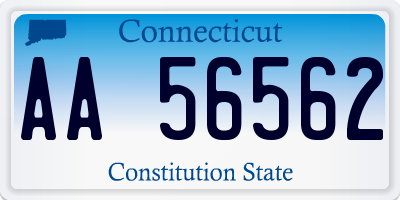 CT license plate AA56562