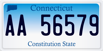 CT license plate AA56579