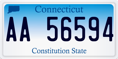 CT license plate AA56594