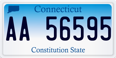 CT license plate AA56595